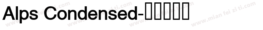 Alps Condensed字体转换